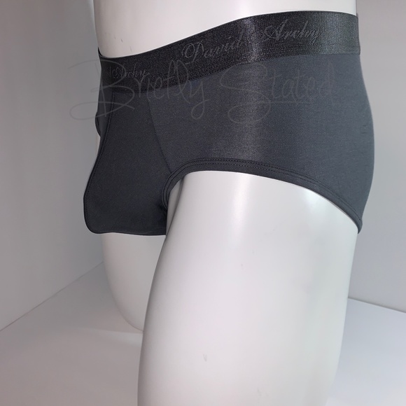David Archy Micro Modal Briefs - Gray - Picture 1 of 7
